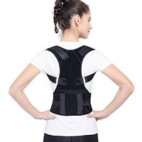 scgtpapadc Magnet Corset Back Posture Corrector Belt Orthopedic Therapy Shoulder Correction Black M
