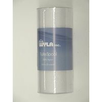 6" Shiny Tulle Spool x 25 yards White