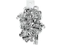 METALLIC SILVER Curly Bows12 Strands MFL Ribbon (7 unit, 12 pack per unit.)