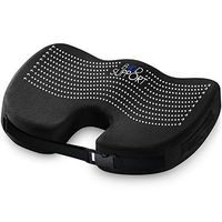 Temperature Stable Heat Responsive Memory Foam Seat Cushion with Orthopedic Design to Relieve Coccyx, Sciatica and Tailbone Pain from Prolonged Sitting in The Car, Office Or Kitchen Chairs