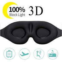 Sleep Mask for Men Women - AUMELO 3D Contoured Cup Sleeping Masks - Concave Molded Night Sleep Eye Mask, Block Out Light, Soft Comfort Eye Shade Cover for Yoga Meditation