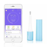 Easy@Home Smart Fertility Tracker, Bluetooth Oral Basal Thermometer EBT-500 with iOS and Android APP (Blue) - （Included Battery Will expire in October, 2019)