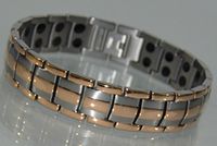 Energy Power TITANIUM BRACELET With Strong Magnet Stones (LINK REMOVAL TOOL INCLUDED)- FREE “LED FLASHLIGHT WITH KEY CHAIN” WITH YOUR ORDER- 164BR