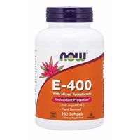 NOW  E-400 Vitamin E-400 IU MT Softgels with Mixed Tocopherols, 250 Softgels