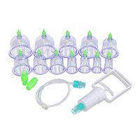 Healifty Biomagnetic Chinese Cupping Therapy Cup Body Cupping Medical Healthy Body Suction Therapy Massage Set 12pcs
