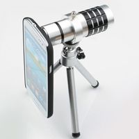 Neewer Aluminum 12X Optical Zoom Manual Focus Telephoto Lens + Samsung i9300 Back Case + Mini Ball-socket Tripod + Cleaning Cloth for Samsung Galaxy S3 SIII GT-i9300