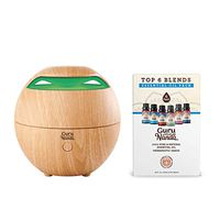GuruNanda Aromatherapy Essential Oils and Diffuser Set - Light Globe Diffuser and Top 6 Essential Oil Blends