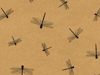 10ct Black Dragonflies on Kraft Tissue Paper for Gift Wrapping 20"x30" Sheets nfLG -1000