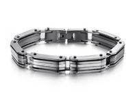 LOVE Beauties Athena Jewelry Titanium Series Men's 10MM Bicycle Chain Design Titanium Magnetic Bracelet in a Nice Gift Box, Anti-Fatigue, Pain Relief