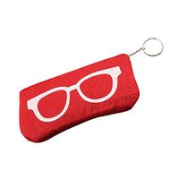 Felt Sunglasses Case Glasses Protection Bag Holder Zipper Bag-Red