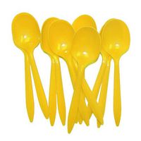 Yellow Plastic Spoons (48)