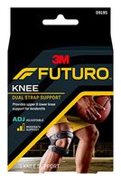 Futuro Futuro Dual Knee Strap, One Size, Black, Adjustable