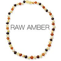 Meraki Adult Amber Necklace - Raw Unpolished Baroque Baltic Amber Necklace | All Natural Pain Relief for Adults to Help Migraines, Sinuses, Arthritis and More | Multi Color (22 Inches)