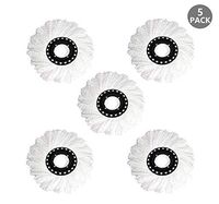 Spin Mop Replacement Head for 360°, Microfiber Head-Round Shape Standard Size (5 Pack)