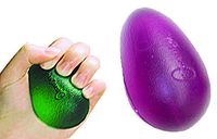 Egg Shaped Hand Exerciser for Thumb and Fingers, Physical Therapy, Hand Rehabilitation, Stress Reliever Toy - Purple, Firm