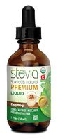 Eggnog Stevia Drops Liquid Sweet Leaf 100% Natural and Organic Sugar Substitute with Pure Sweetener Extract Stevia Glycerite PerfectDrinking and Cooking Recipe with Low Calorie Diet (1oz)