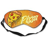 BRERUYJK Melted Pizza Cartoon Men & Women Sleep Mask Comfortable Soft Blindfold Eye Mask Cover with Elastic Adjustable Strap for Night Sleeping Travel Nap Girls Boys Kids