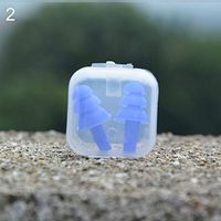 2 Pcs Silicone Ear Plugs Comfortable Anti Noise Snore Study Sleep Earplugs for Sleeping, Snoring, Studying, Loud Events, Traveling and Concerts Noise Reduction Insulation Protection - Blue