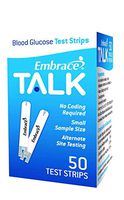 Embrace TALK Blood Glucose Test Strips, 4 Boxes of 50 (200 Total)