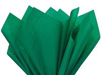 6 Sheets Gift Grade Tissue Paper Sheets - 20" x 30" Soft fold Packed Choose Color (Emerald Green)