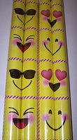 Emoji 1 Roll of 50 sq ft Gift Wrap Christmas Paper (Yellow)