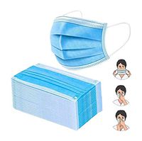 Unisex Face Shield with Elastic Ear Loops 3 layers Breathable Dust-proof Personal Health Protection Blue 100 PCS