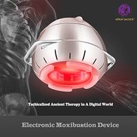 Moxibustion + Aromatherapy Han-Moxa Red LED Light Device for Pain Relief Therapy, Health Care- New, Portable, Smokeless, Safe, Fireless and Intelligent Remote-Control Comes with 1 Boxes Moxa Discs