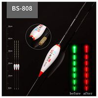 Smart Fishing Bobbers Fishing Floats Night Luminous Fishing Floats Led Light, Color Changing Automatically Remind Slip Bobbers Fishing Crappie Fishing Bobbers (D)