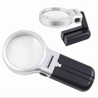 Lighted Magnifying Glass,Handheld Reading Magnifier for Small Print, Map, Coins and Jewelry Batteries not Included Christmas Elder Gift Cyber Monday(Brown)