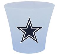 NEW! 3 Gallon Oval Shaped Wastebasket in a Blue Plastic Finish that Features Your Choice of a Football Team Logo and a Free Trash Can Liner! (Cowboys)