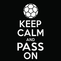 Soccer Keep Calm and Pass On Vinyl Decal Sticker | Cars Trucks Vans Windows Laptops Walls Cups | White | 5.5 X 3 Inches | KCD1863