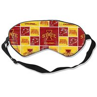 XJOFKJTI Iowa State Cardinal Gold Sleep Mask Women & Men with Adjustable Straps Sleeping 8.26" X 3.54" Eye Masks Lightweight and Comfortable Night Cover for Kids Girls,Sleep Mask