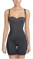 Fajas Colombianas Extra-Strength Compression Bodysuit | Mid-Thigh Full Body Shaper Black