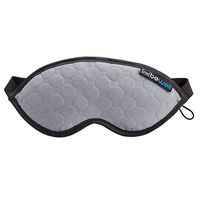BeWell Eye Mask to Block Light for Travel, Sleep Aid for Airplane, Hotel, Airport, Insomnia + Headache Relief with Adjustable Straps, Gray
