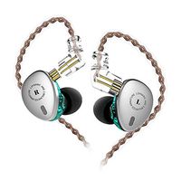 KBEAR KB06 in Ear Monitor 2BA 1DD HiFi Earphone Triple Driver in Ear Headphone with Detachable 2 Pin Cable for Worship Band (Silver Green,No Microphone)