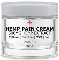 Hemp Cream for Pain Relief - 500MG Lotion for Arthritis & Inflammation - Relieves Muscle & Joint Tension - All Natural - Menthol Free - With Arnica, MSM, Caffeine, Tea Tree, EMU, Vitamin E / B6 (50ML)
