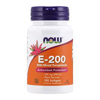 NOW Supplements, Vitamin E-200 IU Mixed Tocopherols, Antioxidant Protection*, 100 Softgels