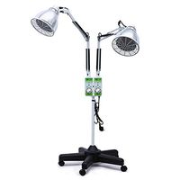 YLTTZ Double Head Infrared Heating Floor Lamp, Mineral Therapy Improve Blood Circulation Relief Muscle Pain Adjustable Temperature and Time for Beauty Salon Home Treatment 100X2w
