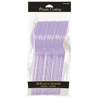 Amscan 4547.04 Plastic Spoons, 20 pieces, Lavender