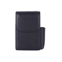 Cigarette Case Box Anti-Scratch Protective Storage Case PU Leather Litchi Style Striae with Lighter Holder for Cigarette Lighter