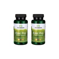 Swanson Epic-Pro 25-Strain Probiotic 30 Billion CFU Digestive Health Immune System Support Prebiotic Nutraflora FOS 30 DRcaps Veggie Capsules (Caps) (2 Pack)