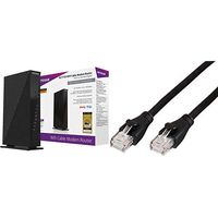 Netgear AC1750 WiFi Cable Modem Router Combo (C6300) with AmazonBasics Cat-6 Ethernet Patch Cable - 5 Feet (1.5 Meters)
