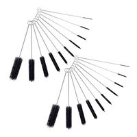 Maikouhai 2 Set Cleaning Brushes, Nylon Cleaning Brushes Bottle Milk Hose Teapot Nozzle Espresso Machines Water Pumps Drinking Straws Glasses Keyboards Jewelry Cleaning Tool - Long 8 Inch