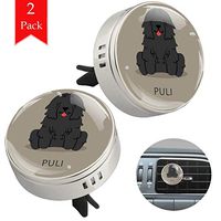 2PCS Car Diffuser Vent Clip Bulldog With Bow Car Aromatherapy Essential Oil Diffuser Air Freshener Locket with 4 Refill Pads
