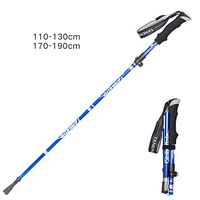 AKDSteel Climbing Aluminum Alloy Folding Walking Cane Telescopic Ultra-Light Outdoor Stick Blue Long