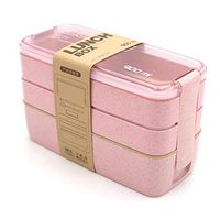 Wumedy Durable Portable Multifunctional Three Layered Partition Lunch Box Bowls
