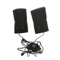 SUHAPPY USB Heated Carbon Fiber Pads Waterproof Heating Vest Battery Heated Jacket Portable Foldable Battery Warmer Heated Clothing Pad 2Pcs Heating Pads