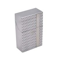 SUJING Plastic Cigarette Case Pack Holders Sugar Skull Print Cigarette Box Protector (Silver)