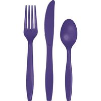 Creative Converting Purple Plastic Cutlery (24 per