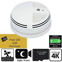 SPY GADGETS | 4K Hidden Camera Spy Camera Home Surveillance Nanny Cam DVR Bottom View Smoke Detector | XTREME Life HD 2160P Hidden Video Camera Battery Operated with Night Vision and Motion Activation